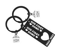 Ximalun Our First Home Keyring 2025 New Home Keyring Housewarming Gifts for New Homeowner Couples First Home Gifts Moving in Gifts New House Keyring Gifts for Friends Family