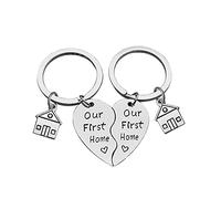Ximalun Our First Home Keyring Set New Home Keyring Gifts for Couple Friends Family First Home Gifts New House Keyring Moving in Gifts Housewarming Gifts for New Homeowner