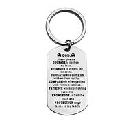 Ximalun Police Officer Gifts Keyring God Give Me Courage to Confront My Fears Keyring Gifts for Policeman Graduation Christmas Birthday Christian Gifts for Cop Police Husband Boyfriend Men Women