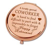 Ximalun Retirement Gifts for Colleagues Women A Truly Great Coworker is Hard to Find Compact Makeup Mirror Leaving Gifts for Colleagues Farewell Goodbye Gift Retirement Gift for Boss Coworkers