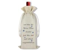 Ximalun Retirement Gifts for Men Retirement Wine Gift Bag for Men Leaving Gifts for Colleagues Wine Bottle Gift Bag Retirement Gifts for Men Boss Grandad Dad Husband Brother Friends