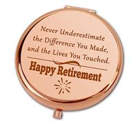 Ximalun Retirement Gifts for Women Compact Makeup Mirror for Colleagues Employee Boss Coworker Leaving Farewell Appreciation Retirement Gifts for Nurse Teacher Friend Mum Sister