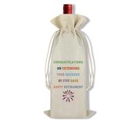 Ximalun Retirement Gifts for Women Men Retirement Wine Gift Bag Happy Retirement Decorations Wine Bottle Gift Bag Retirement Gifts for Colleagues Friends Family Boss Doctor Nurse Teacher