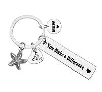 Ximalun Social Worker Gifts MSW Graduation Gift You Make A Difference Keyring Appreciation Gifts for Social Worker Christmas Birthday Leaving Retirement Thank You Gifts for Social Worker Volunteer