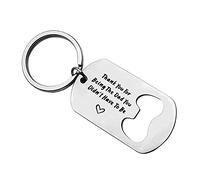 Ximalun Step Dad Keyring Fathers Day Gift Thank You for Being The Dad You Didn't Have To Be Keyring for Stepfather Thanksgiving Christmas Birthday Gifts for Stepdad