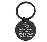 Ximalun Sunday School Teacher Keyring Gifts for Women Men Christian Gift for Teacher Bible Teacher Appreciation Gift Religious Teacher Gift Graduation Christmas Birthday Teacher Day Gift