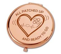 Ximalun Surgery Gifts for Women Heart Surgery Recovery Gift Compact Makeup Mirror for Heart Warrior Open-heart Operation Patient Unique Get Well Soon Gift for Her