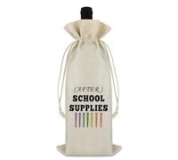 Ximalun Teacher Gifts Wine Bag Teacher Gifts for Women Men Thank You Teacher Gifts Wine Bottle Bag Appreciation Christmas Teachers' Day Birthday Back to School End of Year Gifts for Teacher