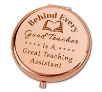 Ximalun Teaching Assistant Gifts for Women Teaching Assistant Appreciation Gifts Compact Makeup Mirror for Her Christmas Birthday Leaving Retirement Gifts Thank You Gifts for Teacher