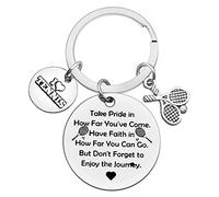 Ximalun Tennis Gifts for Women Men Tennis Keyring Tennis Player Gifts Tennis Lover Gifts Tennis Coach Gift Tennis Team Gift Inspiration Gifts for Boys Girls Daughter Son