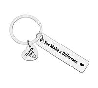 Ximalun Thank You Gifts Appreciation Keyring You Make A Difference Keyring Thank You Gifts for Teacher Nurse Mentor Coach Appreciation Gifts for Employee Staff Colleagues Social Worker Volunteer