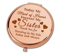Ximalun Thank You Gifts for Bridesmaid Today My Maid of Honor Forever My Sister Compact Mirror Bachelorette Party Gift Wedding Gift for Bridesmaid Proposal Gift Bridesmaid Gift from Bride