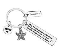 Ximalun Thank You Gifts for Social Worker Appreciation Gifts Keyring MSW Graduation Gifts Social Work Month Gifts Graduation Christmas Birthday Leaving Retirement Gift for Social Worker Volunteer