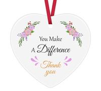 Ximalun Thank You Gifts for Women Men Teacher Mentor Nurse Doctor You Make A Difference Ornament Appreciation Gifts for Employee Coworker Boss Friends Volunteer Social Worker Bus Driver