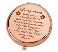 Ximalun Thank You Nanny Gifts for Nanny Birthday Gifts Compact Makeup Mirror for Nanny Appreciation Gift Christmas Thanksgiving Gift Nanny Gift from Grandchildren