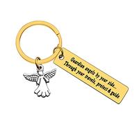 Ximalun Travel Keyring Traveller Gifts Through Your Travels Protect and Guide Keyring Travel Prayer Gift Travel Lover Gift Christmas Birthday Gifts Vacation Gifts SafeTravel Gift for Men Women