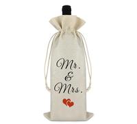 Ximalun Wedding Gifts for Couple Mr and Mrs Gifts Wine Bag Wedding Gifts for Bride and Groom Newlywed Gift Engagement Gift Christmas Anniversary Wine Bottle Bag Gift for Husband Wife