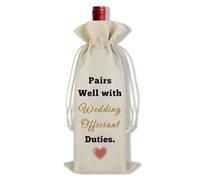 Ximalun Wedding Officiant Gift Wine Bag Wedding Host Gift Wedding Planner Gift Wine Bottle Bag Pastor Gift Wedding Officiant Appreciation Gift Wedding Officiant Proposal Gift