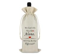 Ximalun Wedding Officiant Gift Wine Bag Wedding Thank You Gift for Wedding Officiant Wedding Decors Wedding Officiant Proposal Gift Appreciation Gift for Wedding Planner Pastor Wine Bottle Bag