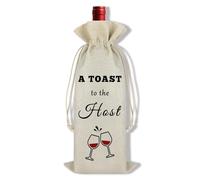Ximalun Wine Bag for Housewarming Party Gifts A Toast to The Host Wine Bottle Bag Bridal Shower Host Baby Shower Hostess Realtor New Homeowner Gifts Wine Bag