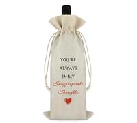 Ximalun Wine Bottle Gift Bag for Boyfriend Girlfriend Anniversary Wine Bag Gift for Him Her Husband Wife Christmas Birthday Gift Valentines Day Gift Ideas for Men Women