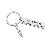 Ximalun Writer Gifts Keyring Author Gift I'm A Writer I Create Universes Keyring Literary Gift Novelist Gift Journalist Gift Christmas Birthday Gifts Writer Gifts for Women Men