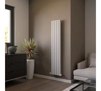 Ximax Champion Duplex Ford1500294A Satin White Gas Vertical Designer 2532Btu Radiator, (W)294mm X (H)1500mm