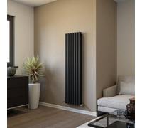 Ximax Champion Duplex Ford1500410A Anthracite Gas Vertical Designer 3543Btu Radiator, (W)410mm X (H)1500mm