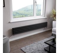 Ximax Champion Duplex Fordh2361800A Anthracite Gas Horizontal Designer Radiator, (W)1800mm X (H)236mm