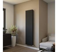 Ximax Fortuna Duplex Ford18047A Anthracite Vertical Designer 4999Btu Radiator, (W)472mm X (H)1800mm