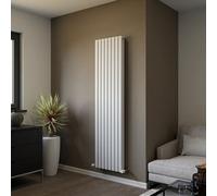 Ximax Fortuna Duplex Ford18047W White Vertical Designer 4999Btu Radiator, (W)472mm X (H)1800mm