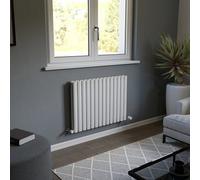 Ximax Fortuna Duplex Ford60082W White Horizontal Designer 3846Btu Radiator, (W)826mm X (H)600mm