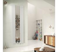 Ximax Fortuna Mirror Form1859W White Vertical 2387Btu Radiator, (W)590mm X (H)1800mm