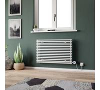 Ximax Gamba Gahe5901200W White Electric & Gas Horizontal Electric Designer 2048Btu Radiator, (W)900mm X (H)590mm
