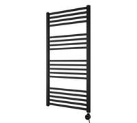 Ximax Towel Warmer Asqes1174600B Black Electric Vertical Designer Radiator, Black (W)600mm (H)1174mm