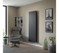 Ximax Vertirad Duplex Hwd1800595A Anthracite Gas Vertical Designer Panel 5369Btu Radiator, (W)595mm X (H)1800mm