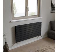 Ximax Vertirad Duplex Hwhd1195600A Anthracite Gas Horizontal Designer Panel Radiator, (W)1200mm X (H)595mm