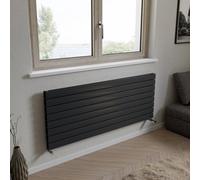 Ximax Vertirad Duplex Hwhd1195600A Anthracite Gas Horizontal Designer Panel Radiator, (W)1500mm X (H)595mm