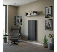 Ximax Vertirad Duplex Universal Hwd120595A Anthracite Horizontal Or Vertical Designer 4027Btu Radiator, (W)595mm X (H)1200mm