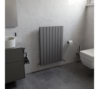 Ximax Vertirad Duplex Universal Hwd90060Sc Hydronic Horizontal Or Vertical Designer Radiator, Silver Effect (W)595mm (H)900mm