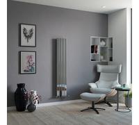 Ximax Vertirad Hw1500270C Hydronic Horizontal Or Vertical Designer Radiator, Chrome Effect (W)270mm (H)1500mm