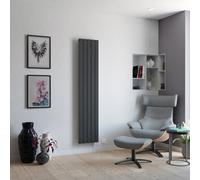 Ximax Vertirad Hwe1800370A Anthracite Electric & Gas Vertical Electric Designer 2048Btu Radiator, (W)370mm X (H)1800mm