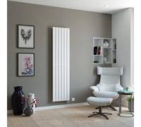 Ximax Vertirad Hwe1800445W White Electric & Gas Vertical Electric Designer 3072Btu Radiator, (W)445mm X (H)1800mm