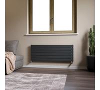 Ximax Vertirad Hwh1195600A Anthracite Gas Horizontal Designer Panel Radiator, (W)1200mm X (H)445mm