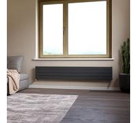 Ximax Vertirad Hwh1195600A Anthracite Gas Horizontal Designer Panel Radiator, (W)1800mm X (H)295mm