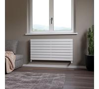 Ximax Vertirad Hwh1195600W White Gas Horizontal Designer Panel Radiator, (W)1200mm X (H)595mm
