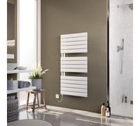 Ximax Vertirad Open Hwhe1195600W White Electric & Gas Vertical Electric Towel Warmer 2048Btu Radiator, (W)600mm X (H)1195mm