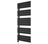 Ximax Vertirad Open Hwoes1495600B Black Electric Vertical Designer Radiator, Black (W)600mm (H)1495mm