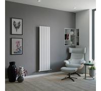 Ximax Vertirad Single Hw160044W White Vertical Designer 2544Btu Radiator, (W)445mm X (H)1600mm