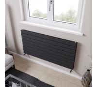 Ximax Vertirad Slimline Duplex Deluxe Hwdhs5951000A Anthracite Gas Horizontal Designer Panel Radiator, (W)1200mm X (H)595mm